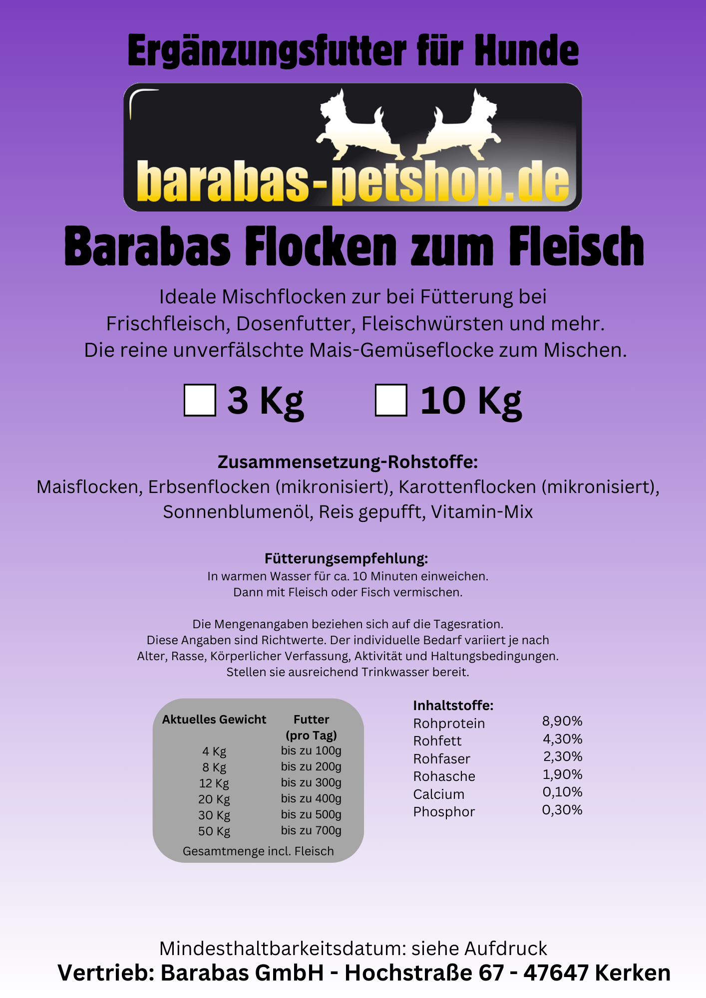 Flocken zum Fleisch