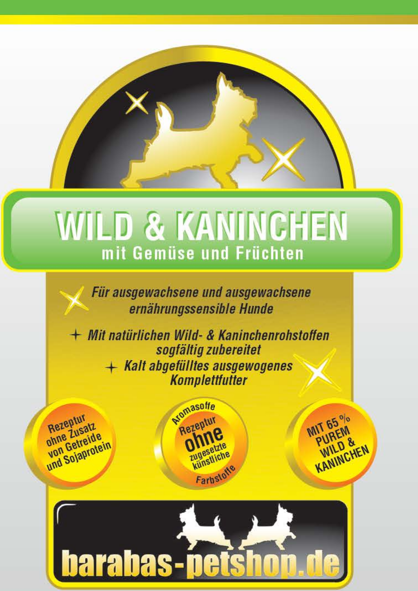 Barabas Dosen Wild & Kaninchen mit Gemüse und Früchten 800g